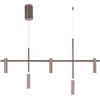 Luce Ambiente e Design LAMPADARIO A SOSPENSIONE LED CANDLE BRONZO 40W 3600LM 4000K 120X19,1X125CM BIEMISSIONE