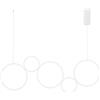 Luce Ambiente e Design LAMPADARIO A SOSPENSIONE LED FREDY BIANCA 60W 8000LM CCT 3000K 4000K 6500K 115X46,7X150CM IN ALLUMINIO