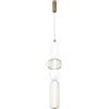 Luce Ambiente e Design LAMPADARIO A SOSPENSIONE LED INKAS ORO IN VETRO 36W 3720LM CCT 3000 E 3500K 98X22X22CM
