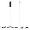 Luce Ambiente e Design LAMPADARIO A SOSPENSIONE LED KINETIC NERA 40W 5100LM CCT 3000K 4000K 6500K 117,2X6X105CM