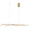 Luce Ambiente e Design LAMPADARIO A SOSPENSIONE LED KINETIC ORO 40W 5100LM CCT 3000K 4000K 6500K 117,2X6X105CM