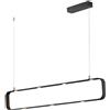 Luce Ambiente e Design LAMPADARIO A SOSPENSIONE LED MOKA MARRONE 45W 3780LM 4000K DIMMERABILE 100X4X120 CM IN ALLUMINIO 9 LUCI
