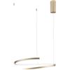 Luce Ambiente e Design LAMPADARIO A SOSPENSIONE LED MOMA ORO 38W 6090LM CCT 3000 4000 6500K 60X12X150CM