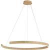 Luce Ambiente e Design LAMPADARIO A SOSPENSIONE LED NAVEL LEGNO 50W 6600LM CCT 3000 4000 6500K 100X100X150CM