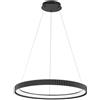 Luce Ambiente e Design LAMPADARIO A SOSPENSIONE LED NIKE NERA IN METALLO 58W 8470LM CCT 2700K E 3200K E 4000K D69,5XH150CM