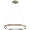 Luce Ambiente e Design LAMPADARIO A SOSPENSIONE LED NIKE ORO IN METALLO 58W 8470LM CCT 2700K E 3200K E 4000K D69,5XH150CM