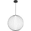 Luce Ambiente e Design LAMPADARIO A SOSPENSIONE LED SEXTANT NERA IN MANGANESE 28W 3500LM 2700K 3500K 52X255CM