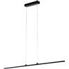 Luce Ambiente e Design LAMPADARIO A SOSPENSIONE LED SHANGHAI NERA 29W 3250LM 4000K 100X1,2X150CM IN ALLUMINIO E DIFFUSORE OPALE