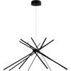 Luce Ambiente e Design LAMPADARIO A SOSPENSIONE LED SHANGHAI NERA 56W 6560LM 4000K 113X51,5X160CM IN ALLUMINIO E DIFFUSORE OPALE