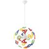 Luce Ambiente e Design LAMPADARIO A SOSPENSIONE LETTERINE COLORATE 3 LUCI ATTACCO E14 41X41X100CM