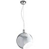 Luce Ambiente e Design LAMPADARIO A SOSPENSIONE NARCISO IN METALLO CROMO 1 LUCE ATTACCO E27 30X130CM DIFFUSORE ORIENTABILE