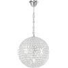 Luce Ambiente e Design LAMPADARIO A SOSPENSIONE PLANET CROMO 5 LUCI ATTACCO G9 35X35X120CM IN METALLO E CRISTALLI K9