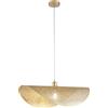 Luce Ambiente e Design LAMPADARIO A SOSPENSIONE RHEI-TARA ORO 1 LUCE ATTACCO E27 60X33X150CM