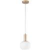 Luce Ambiente e Design LAMPADARIO A SOSPENSIONE RIPPLE ORO 1 LUCE ATTACCO E27 18X18X150CM IN VETRO SOFFIATO OPALE
