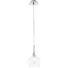 Luce Ambiente e Design LAMPADARIO A SOSPENSIONE SKYLINE DOPPIO VETRO TRASPARENTE E BIANCO SATINATO 1 LUCE ATTACCO G9 16,7X120CM