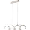 Luce Ambiente e Design LAMPADARIO A SOSPENSIONE SPIRALE LED HELIX BIANCA E ARGENTO 20W 1680LM 4000K 80X13,5X120CM