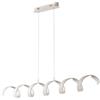 Luce Ambiente e Design LAMPADARIO A SOSPENSIONE SPIRALE LED HELIX BIANCA E ARGENTO 30W 2520LM 3000K 125X13,5X120CM