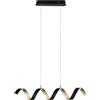 Luce Ambiente e Design LAMPADARIO A SOSPENSIONE SPIRALE LED HELIX NERA E ORO 20W 1680LM 3000K 80X13,5X120CM