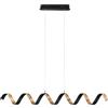 Luce Ambiente e Design LAMPADARIO A SOSPENSIONE SPIRALE LED HELIX NERA E ORO 30W 2520LM 4000K 125X13,5X120CM