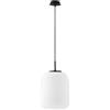 Luce Ambiente e Design LAMPADARIO A SOSPENSIONE TOLOMEO OVALE BIANCA OPALE 1 LUCE ATTACCO E27 32X32X120CM