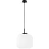 Luce Ambiente e Design LAMPADARIO A SOSPENSIONE TOLOMEO SFERICA BIANCA OPALE 1 LUCE ATTACCO E27 35X35X120CM