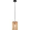 Luce Ambiente e Design LAMPADARIO A SOSPENSIONE TROPIKANA LEGNO INTRECCIATO 1 LUCE ATTACCO E27 18X25X 177,5CM