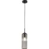Luce Ambiente e Design LAMPADARIO A SOSPENSIONE VENICE GRIGIA IN VETRO 1 LUCE ATTACCO E27 D15X200CM