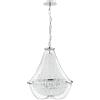 Luce Ambiente e Design LAMPADARIO A SOSPENSIONE VIENNA CROMO 4 LUCI ATTACCO E14 45X120CM IN CRISTALLO K9