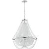Luce Ambiente e Design LAMPADARIO A SOSPENSIONE VIENNA CROMO 6 LUCI ATTACCO E14 60X120CM IN CRISTALLO K9