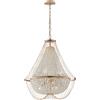 Luce Ambiente e Design LAMPADARIO A SOSPENSIONE VIENNA ORO 6 LUCI ATTACCO E14 60X120CM IN CRISTALLO K9