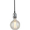 Luce Ambiente e Design LAMPADARIO A SOSPENSIONE VINTAGE CROMO 1 LUCE ATTACCO E27 126CM