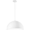 Luce Ambiente e Design LAMPADARIO A SOSPENSIONE XENIA BIANCA IN PU 1 LUCE ATTACCO E27 50X25CM IN METALLO