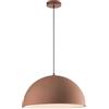 Luce Ambiente e Design LAMPADARIO A SOSPENSIONE XENIA ROSSA IN PU 1 LUCE ATTACCO E27 50X25CM IN METALLO