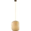 Luce Ambiente e Design LAMPADARIO A SOSPENSIONE ZEN IN BAMBU' E DIFFUSORE IN TERMOPLASTICA 1 LUCE ATTACCO E27 30X30X120CM