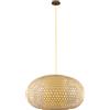 Luce Ambiente e Design LAMPADARIO A SOSPENSIONE ZEN IN BAMBU' E DIFFUSORE IN TERMOPLASTICA 1 LUCE ATTACCO E27 60X60X120CM