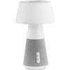 Luce Ambiente e Design LAMPADA RICARICABILE LED DECIBEL GRIGIA 4,5W 300LM CCT 3000K 4000K 5000K DIMMERABILE CON SPEAKER BLUETOOTH 17X17X29CM