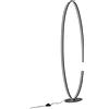 Luce Ambiente e Design PIANTANA LED CLARKE NERA 25W 3650LM 3000K 42X4X133CM IN ALLUMINIO