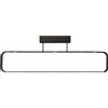 Luce Ambiente e Design PLAFONIERA LED MOKA MARRONE 35W 2940LM 3000K 80X16X26 CM IN ALLUMINIO 7 LUCI