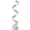 Luce Ambiente e Design LUME LED HELIX SPIRALE BIANCO E ARGENTO 12W 740LM 3000K 14,5X14,5X66CM