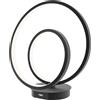 Luce Ambiente e Design LUME LED LIEVE NERA 24W 2340LM CCT 3000K 4000K 6500K 31,6X10X18CM CIRCOLARE IN ALLUMINIO E SILICONE