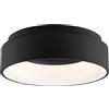 Luce Ambiente e Design PLAFONIERA LED NOAH NERA 40W 5600LM CCT 3000K 4000K 6500K IP44 45X45X13CM IN ALLUMINIO