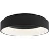 Luce Ambiente e Design PLAFONIERA LED NOAH NERA 60W 8000LM CCT 3000K 4000K 6500K IP44 60X60X13CM IN ALLUMINIO