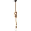 Luce Ambiente e Design LAMPADARIO INDUSTRIAL A SOSPENSIONE ROPE CANAPA 1 LUCE ATTACCO E27 150CM