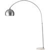 Luce Ambiente e Design PIANTANA PLAZA NICKEL 1 LUCE ATTACCO E27 152X35X200CM CON BASE IN MARMO