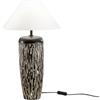 Luce Ambiente e Design LUME SAVANA MARRONE E BIANCA IN CERAMICA 1 LUCE ATTACCO E27 STRUTTURA D35X58.8CM PARALUME D35X16CM