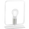 Luce Ambiente e Design LUME SMITH BIANCO E NICKEL 1 LUCE ATTACCO E27 19,5X19,5X24,8CM IN METALLO
