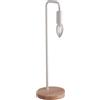 Luce Ambiente e Design LUME SUSHI BIANCO CON LEGNO NATURALE 1 LUCE ATTACCO E14 14X45CM
