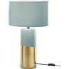 Luce Ambiente e Design LUME TATAKA VERDE PAVONE E ORO CON PARALUME IN VELLUTO 1 LUCE ATTACCO E27 33X33X55CM