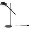 Luce Ambiente e Design LAMPADA DA TAVOLO EIFFEL IN METALLO NERO CON PUNTO LUCE ORIENTABILE 1 LUCE ATTACCO E14 59,5X42X42CM