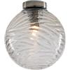 Luce Ambiente e Design PLAFONIERA NEREIDE TRASPARENTE 1 LUCE ATTACCO E27 30X30CM IN VETRO ONDULATO